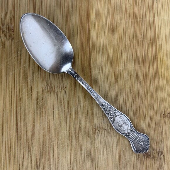 Oneida Community Kentucky State Seal Souvenir Spoon Silverplate Vintage - Picture 1 of 4